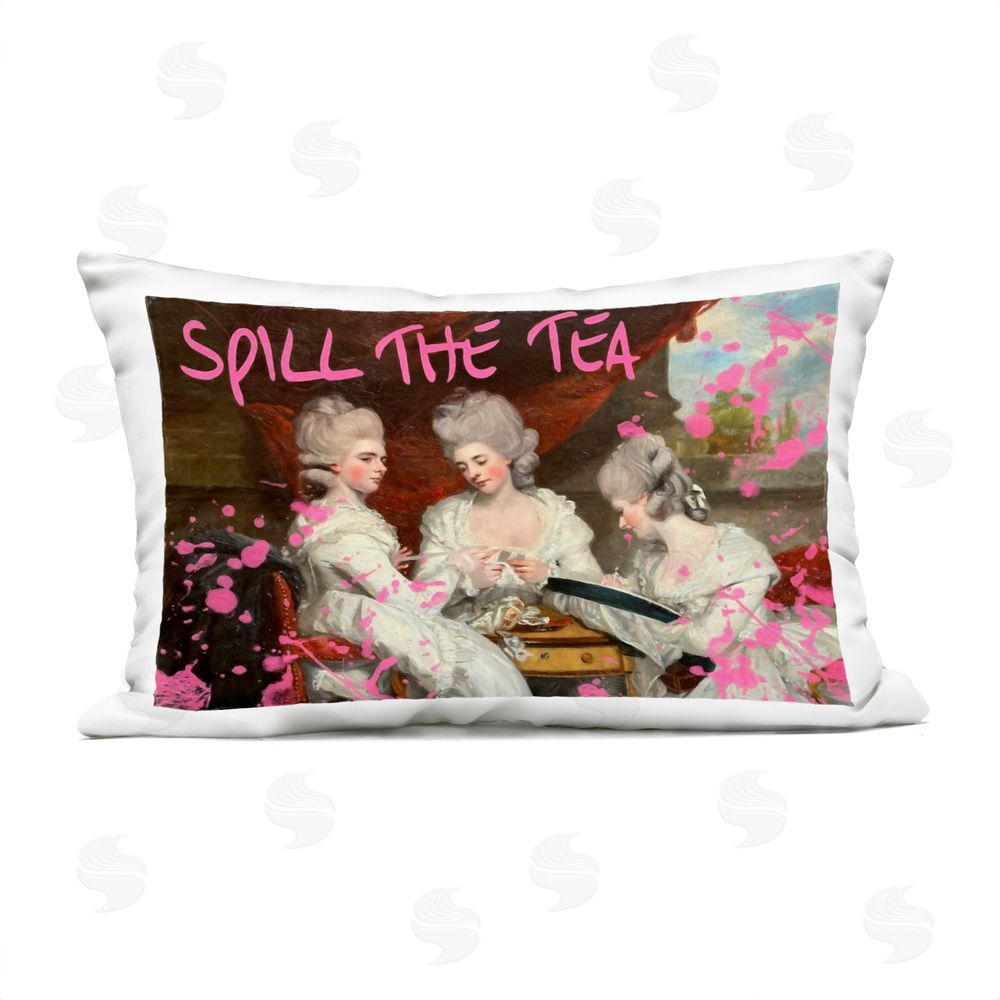 Grotto Studios Spill The Tea Iconic Ladies Outdoor Printed Throw Pillow