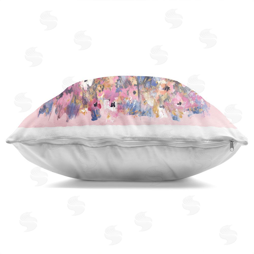 Svetlana Aleynikova Floral Reverie Gown Indoor Plush Polyester Square Throw Pillow Zipper Detail