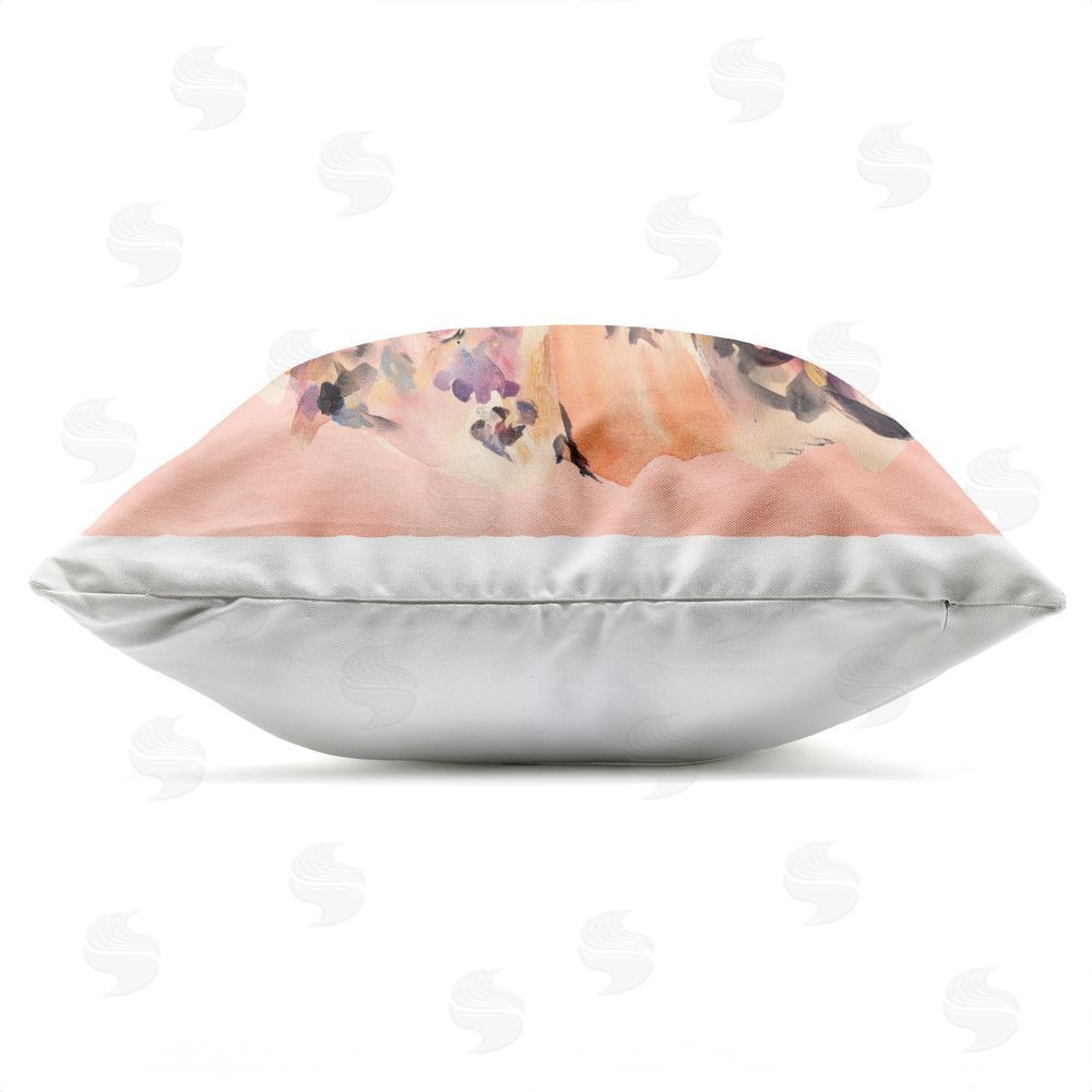 Svetlana Aleynikova Rose Gold Night Outdoor Quick-Dry Polyester Square Throw Pillow Zipper Detail