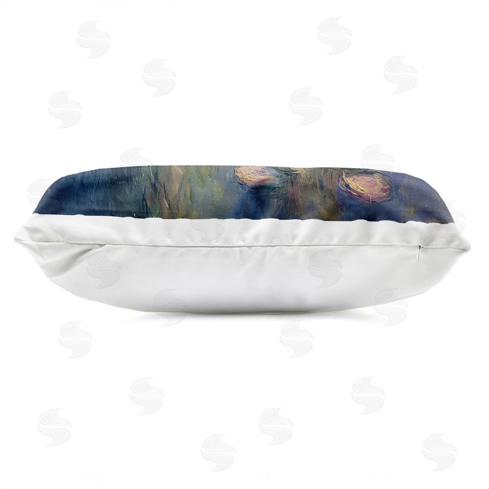 Svetlana Aleynikova Water's Lullaby Lotus Pond Outdoor Quick-Dry Polyester Lumbar Pillow Zipper Detail