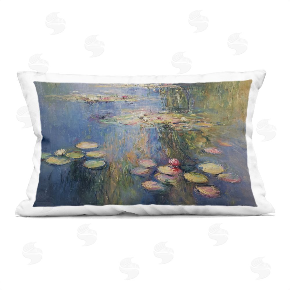 Svetlana Aleynikova Water's Lullaby Lotus Pond Indoor Plush Polyester Lumbar Pillow