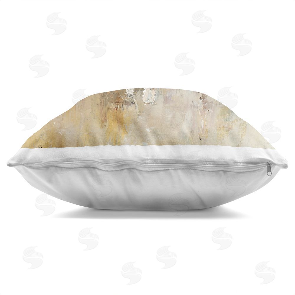 Svetlana Aleynikova Gilded Glow Vintage Chandelier Indoor Plush Polyester Square Throw Pillow Zipper Detail