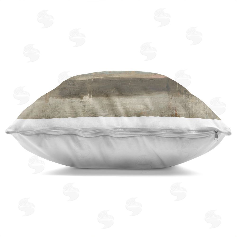 Svetlana Aleynikova Highland Rest Cozy Shaggy Cow Indoor Plush Polyester Square Throw Pillow Zipper Detail