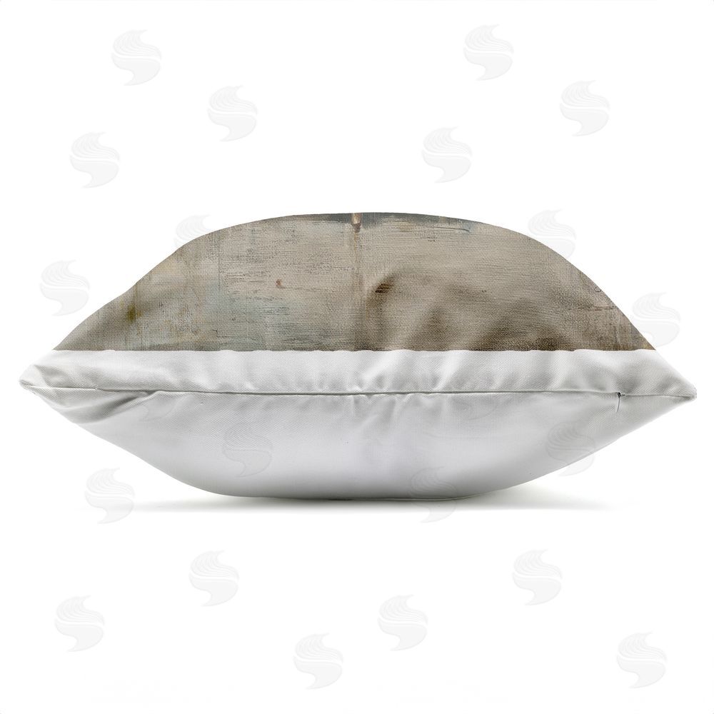 Svetlana Aleynikova White Swan Grace on Sofa Outdoor Quick-Dry Polyester Square Throw Pillow Zipper Detail