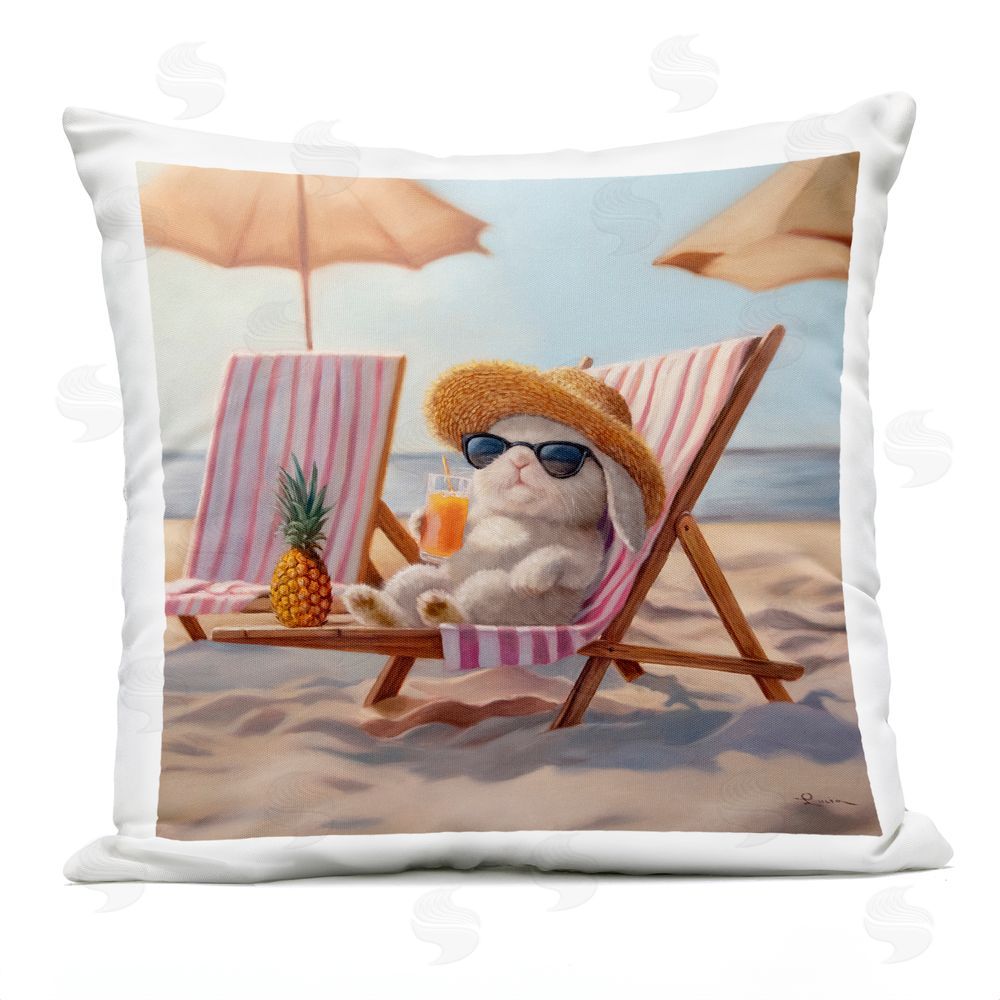 Lucia Heffernan Beach Bun Relaxation Outdoor Square Printed Throw Pillow
