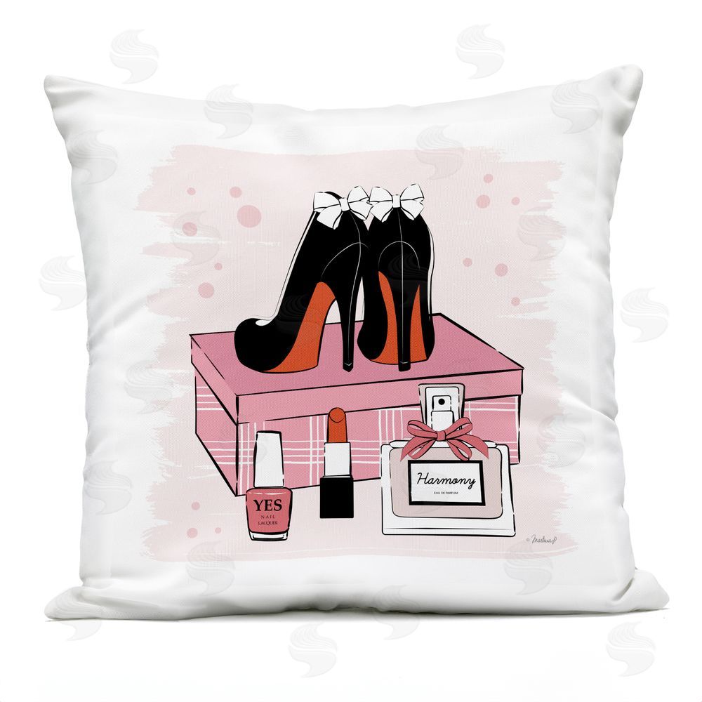 Martina Pavlova Harmony Perfume & Heels Outdoor Quick-Dry Polyester Square Throw Pillow