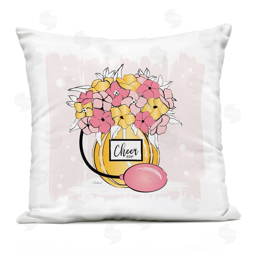 Martina Pavlova Cheer Perfume Floral Bouquet Outdoor Quick-Dry Polyester Square Throw Pillow