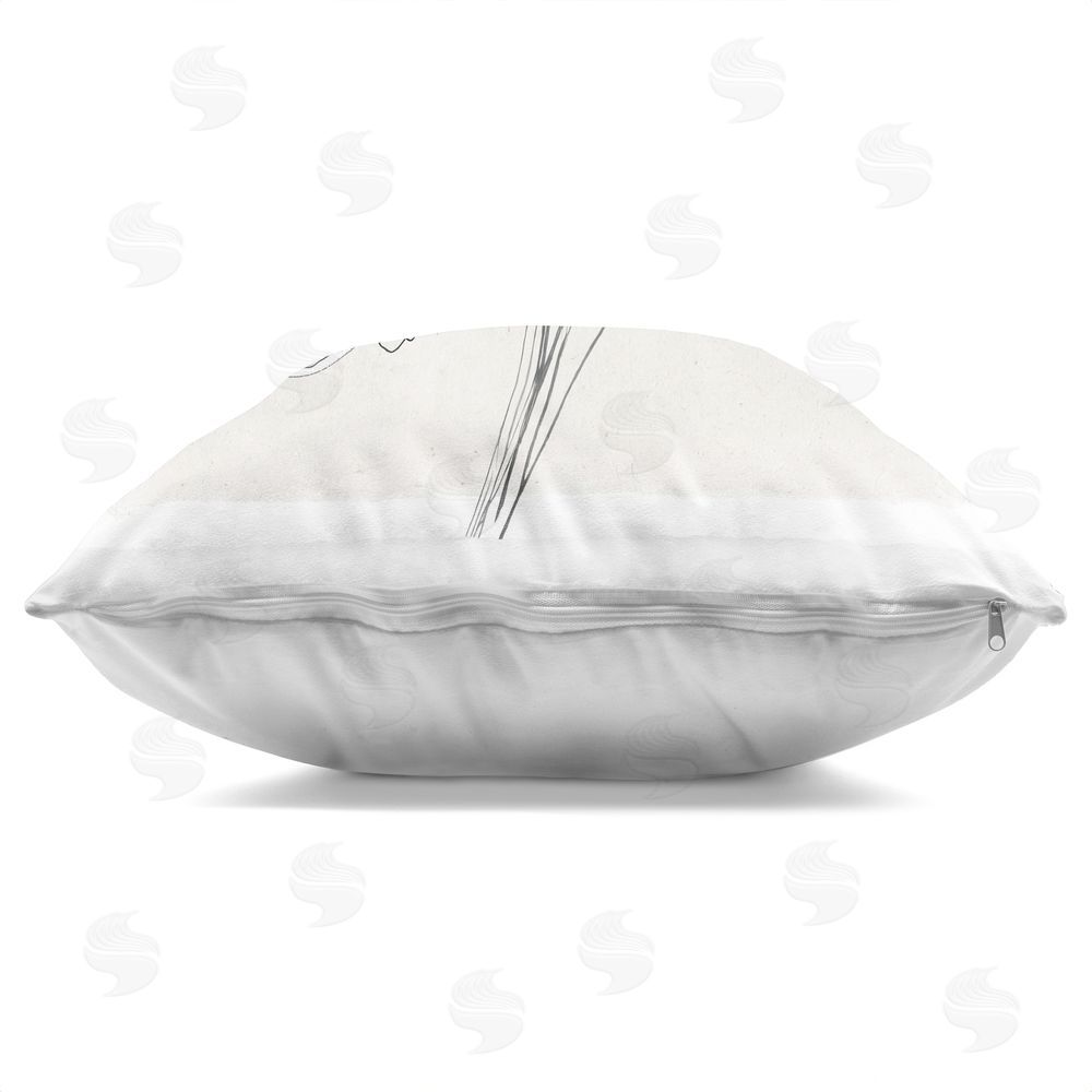 Annabelle Hall Pleasures Reclaimed Blossom Trio Indoor Plush Polyester Square Throw Pillow Zipper Detail