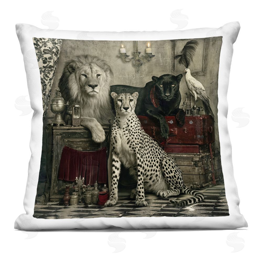 Annabelle Hall The Silent Dominion Menagerie Indoor Plush Polyester Square Throw Pillow