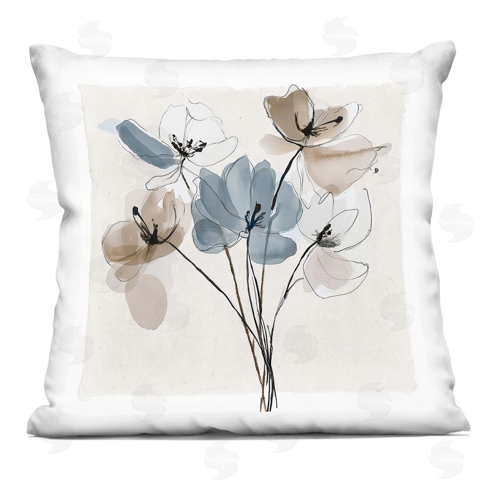 Annabelle Hall Pleasures Reclaimed Bundle of Sprigs Indoor Plush Polyester Square Throw Pillow