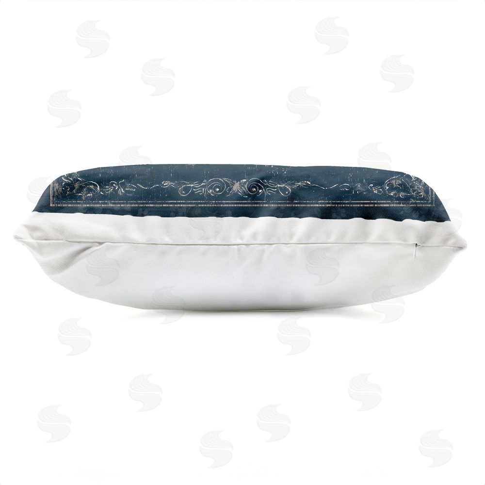 Arlington Prints I'm Your Huckleberry Outdoor Printed Lumbar Throw Pillow Side View with Zipper Detail