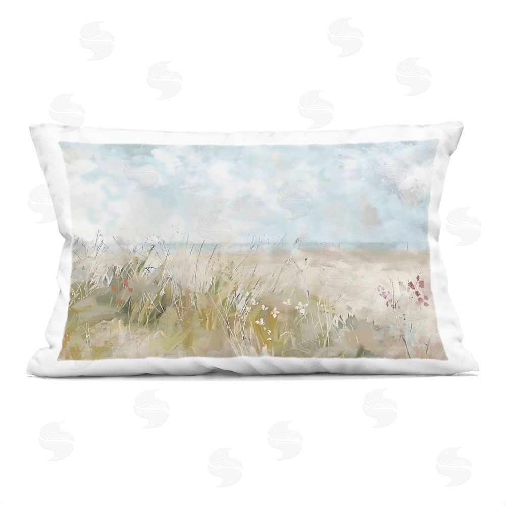 Creative Studio Flowers By The Ocean Printed Lumbar Throw Pillow