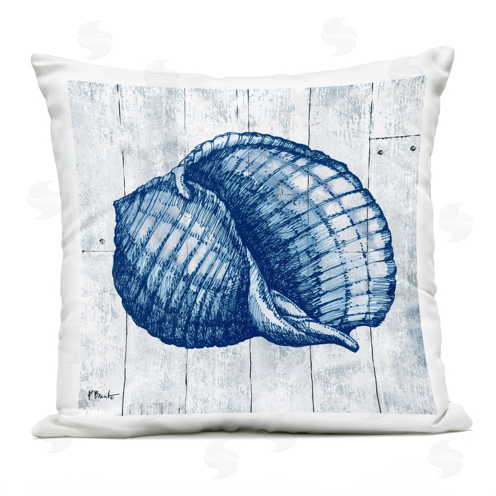 Paul Brent Coastal Timberland Shell Outdoor Square Printed Throw Pillow