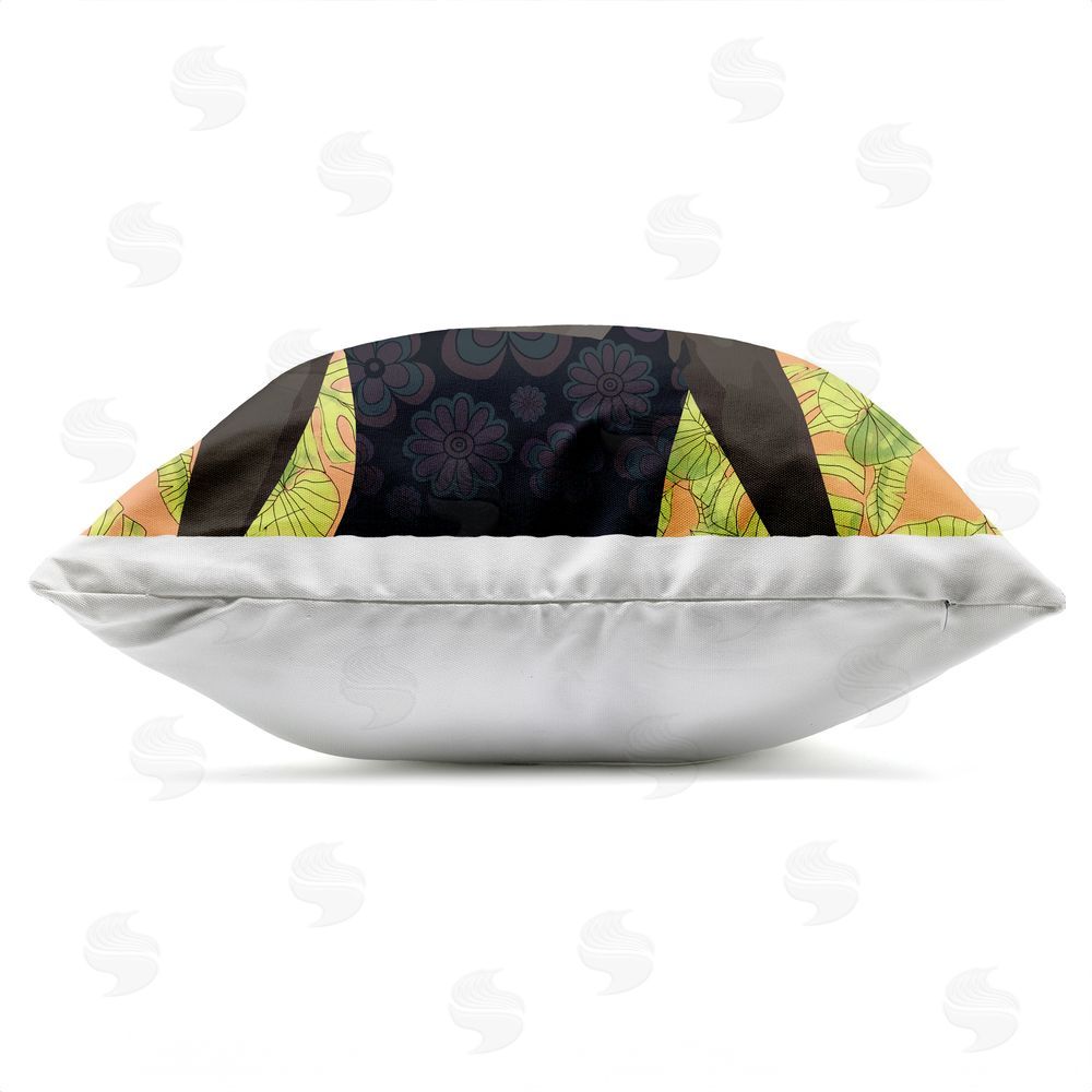Lynnda Rakos Whispers Of Bloom Outdoor Quick-Dry Polyester Square Throw Pillow Zipper Detail