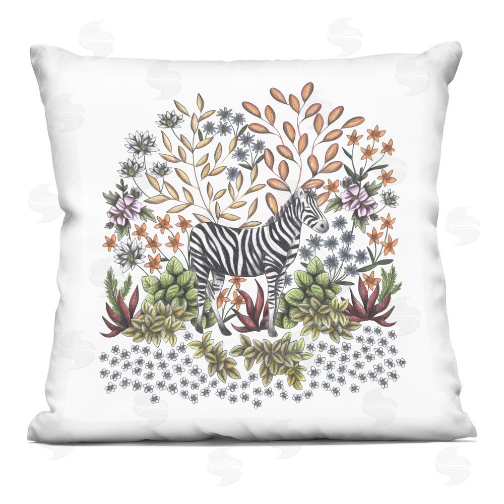 Cecilia Battaini Jungle Wildlife Zebra Square Printed Throw Pillow
