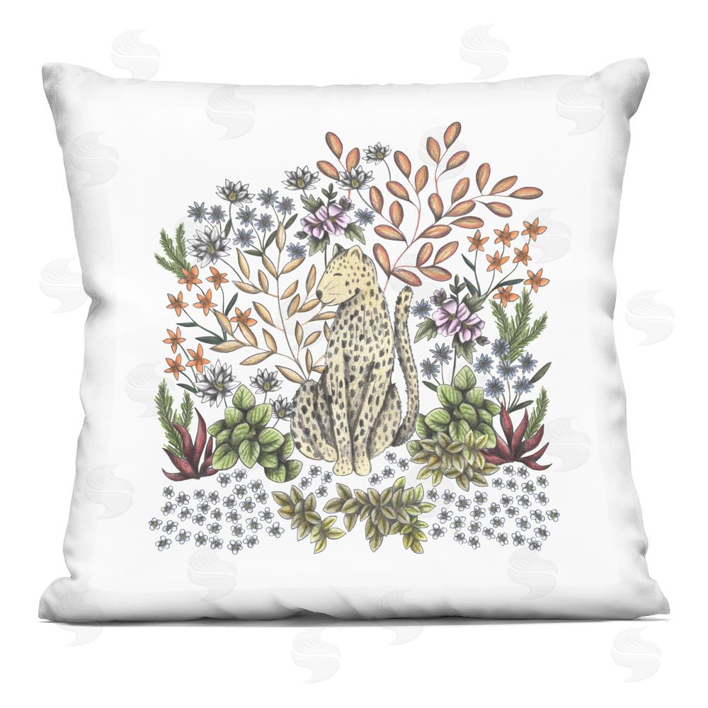 Cecilia Battaini Jungle Wildlife Leopard Square Printed Throw Pillow