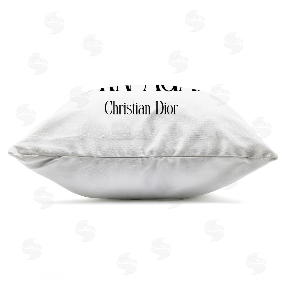Ziwei Li Born Again Black Quilted Purse Outdoor Quick-Dry Polyester Square Throw Pillow Zipper Detail