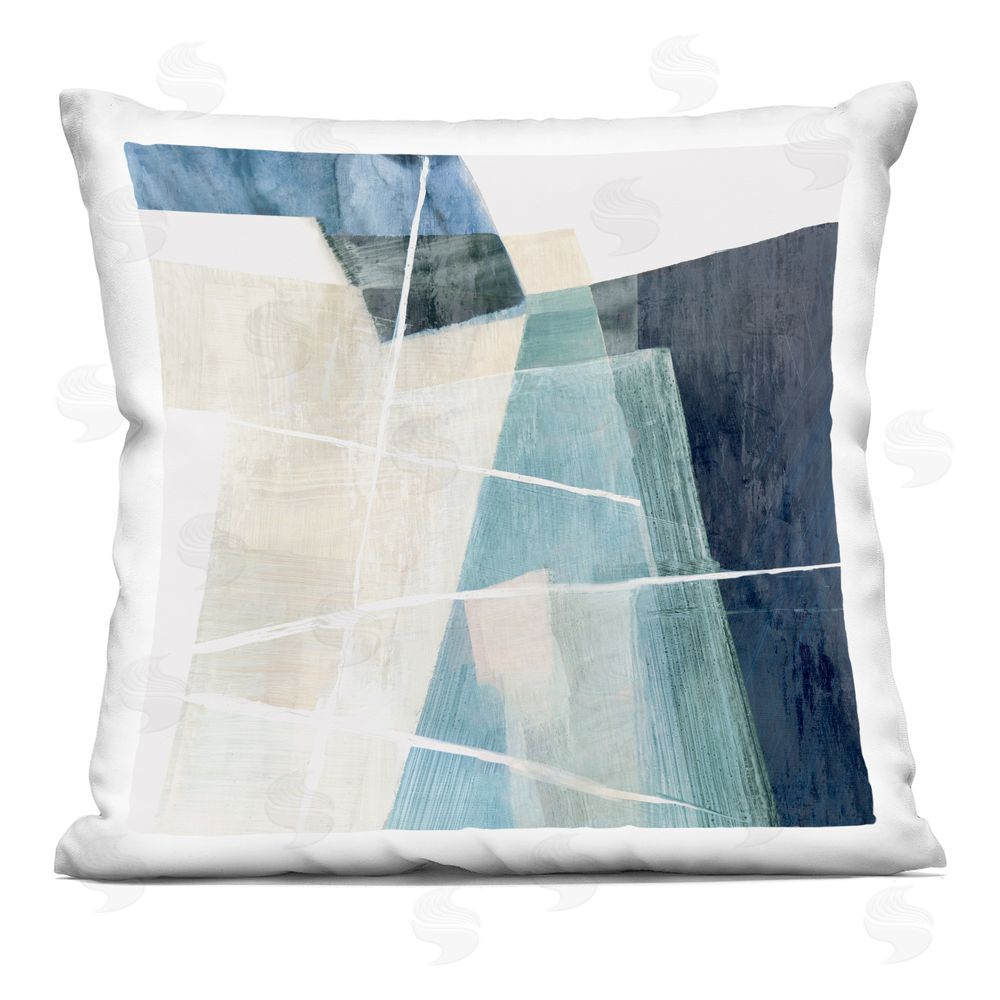 PI Studio Muted Geometric Corners Indoor Plush Polyester Square Throw Pillow