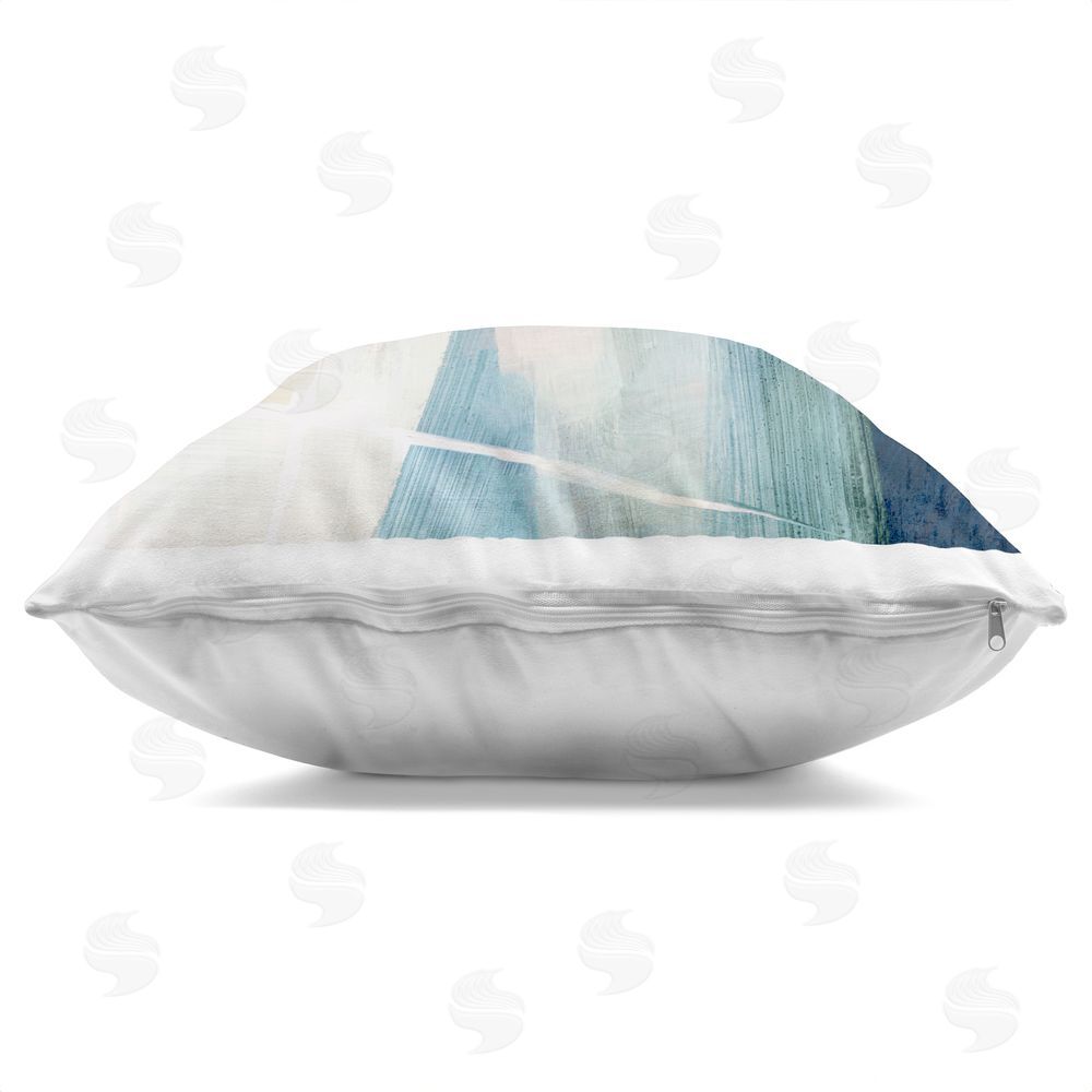 PI Studio Muted Geometric Corners Indoor Plush Polyester Square Throw Pillow Zipper Detail