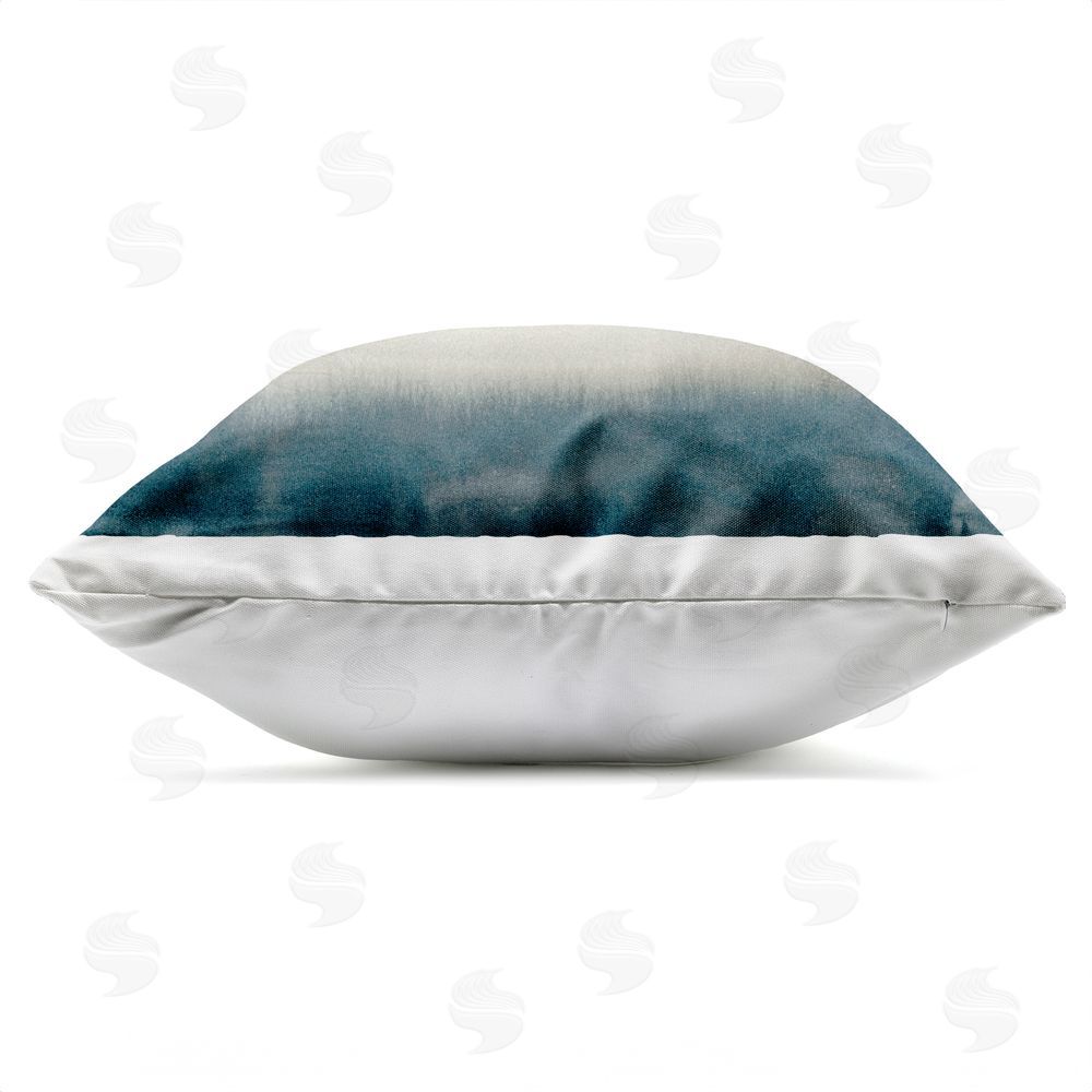 PI Studio Muted Gradient Earth Tones Outdoor Quick-Dry Polyester Square Throw Pillow Zipper Detail