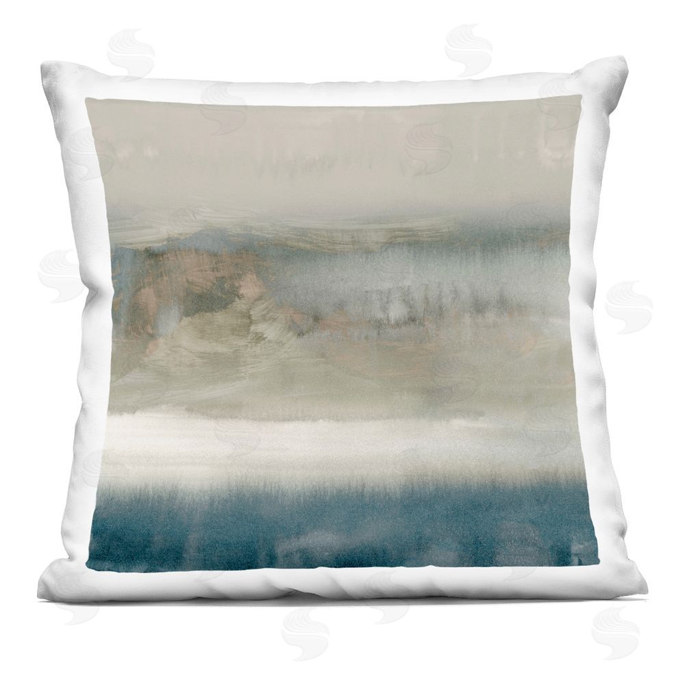 PI Studio Muted Gradient Earth Tones Indoor Plush Polyester Square Throw Pillow