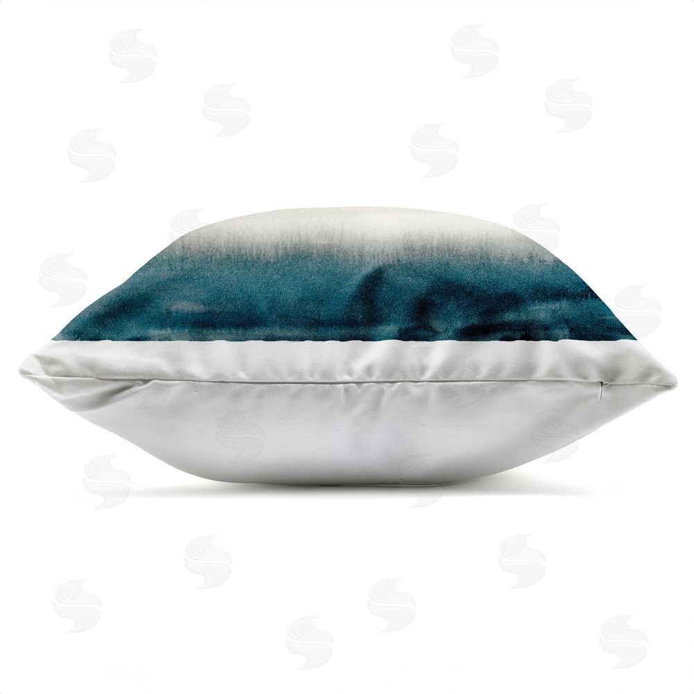PI Studio Serene Coastal Gradient Layers Outdoor Quick-Dry Polyester Square Throw Pillow Zipper Detail
