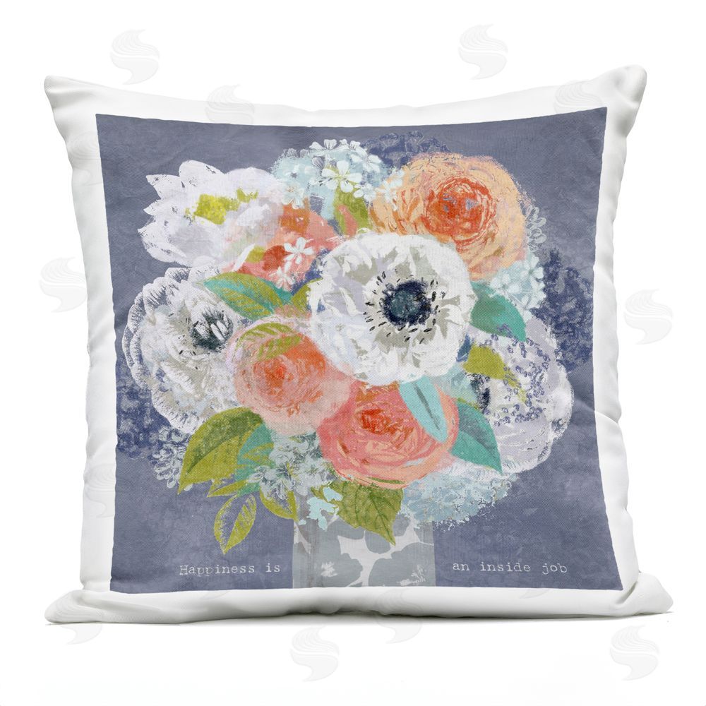 Suzanne Nicoll Happiness Is An Inside Job Outdoor Quick-Dry Polyester Square Throw Pillow