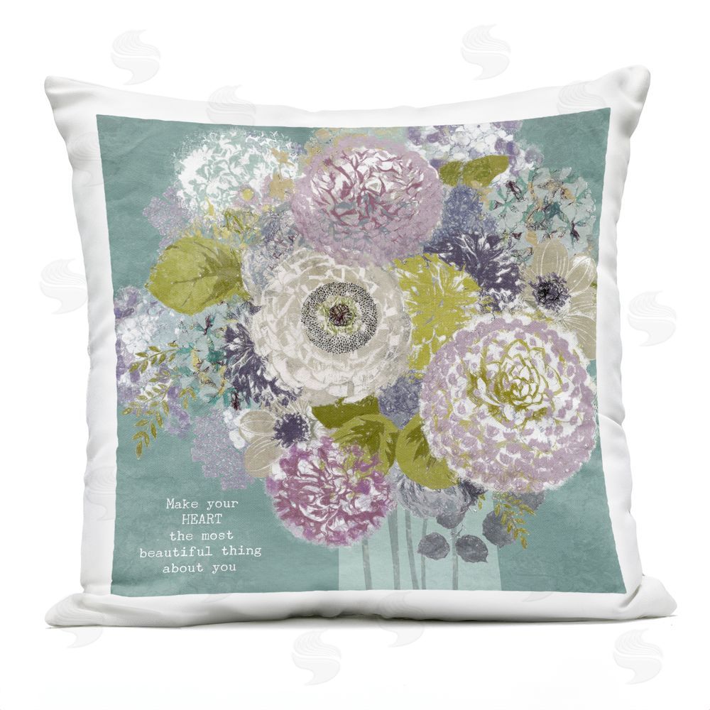 Suzanne Nicoll Most Beautiful Thing Florals Outdoor Quick-Dry Polyester Square Throw Pillow