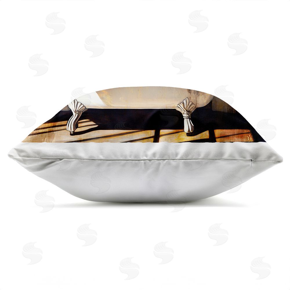 Annabelle Hall Tub Is Occupied Today Outdoor Quick-Dry Polyester Square Throw Pillow Zipper Detail