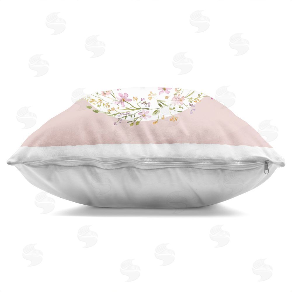 Christine Simpson Art Ballet Dancing Princess Indoor Plush Polyester Square Throw Pillow Zipper Detail