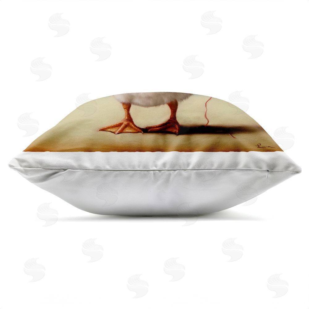 Lucia Heffernan Silly Goose with Balloon Outdoor Quick-Dry Polyester Square Throw Pillow Zipper Detail