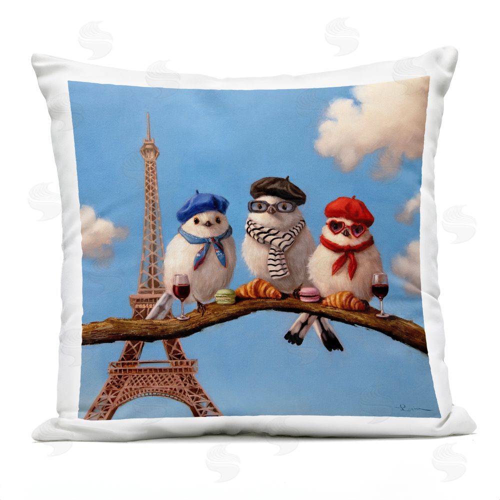 Lucia Heffernan Parisian Chic Trio Square Outdoor Quick-Dry Polyester Throw Pillow