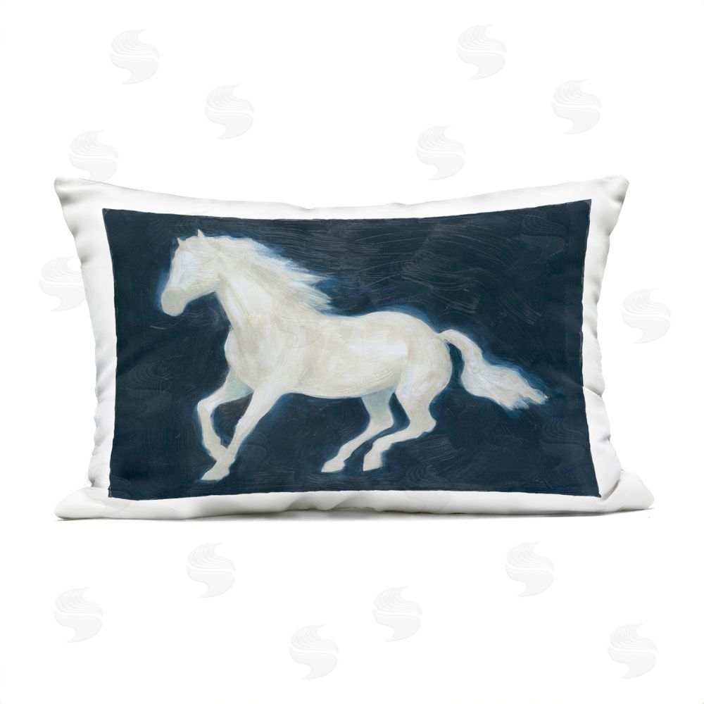 Grace Popp Luminous Horse Galloping Outdoor Quick-Dry Polyester Lumbar Pillow