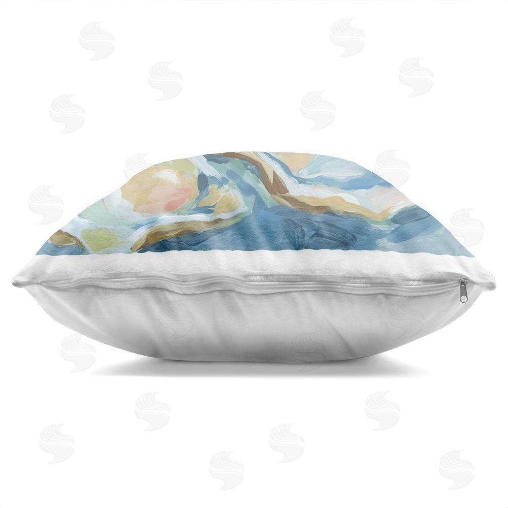 June Erica Vess Pastel Oyster Shell Collection Indoor Plush Polyester Square Throw Pillow Zipper Detail