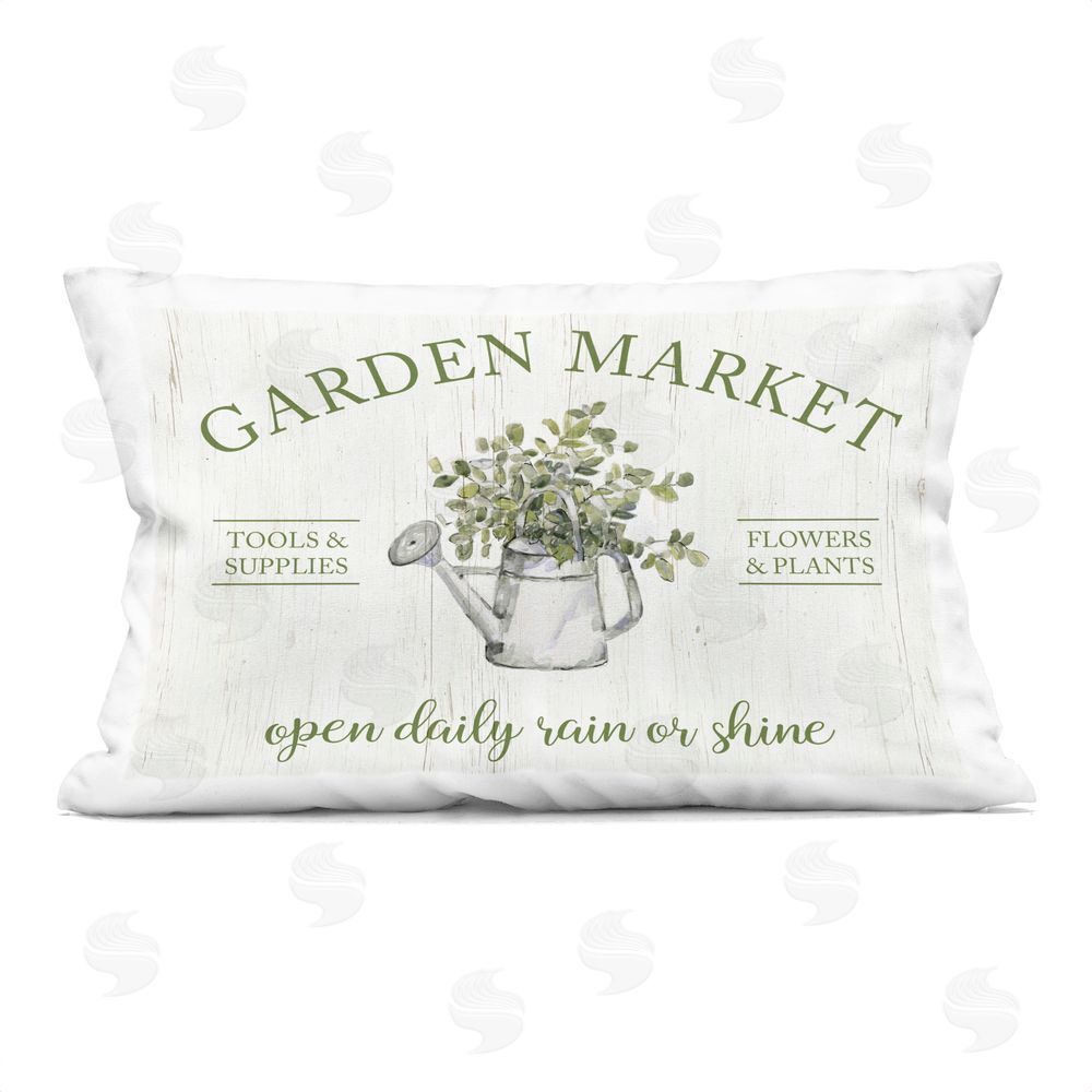 Sally Swatland Open Daily Garden Market Indoor Plush Polyester Lumbar Pillow