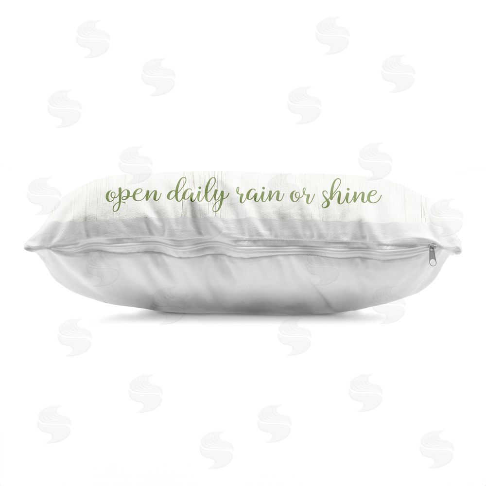 Sally Swatland Open Daily Garden Market Indoor Plush Polyester Lumbar Pillow Zipper Detail