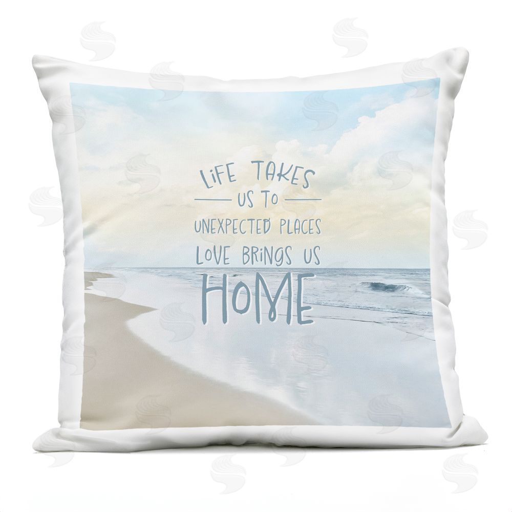 Natalie Carpentieri Love Brings Us Home Inspiration Outdoor Quick-Dry Polyester Square Throw Pillow