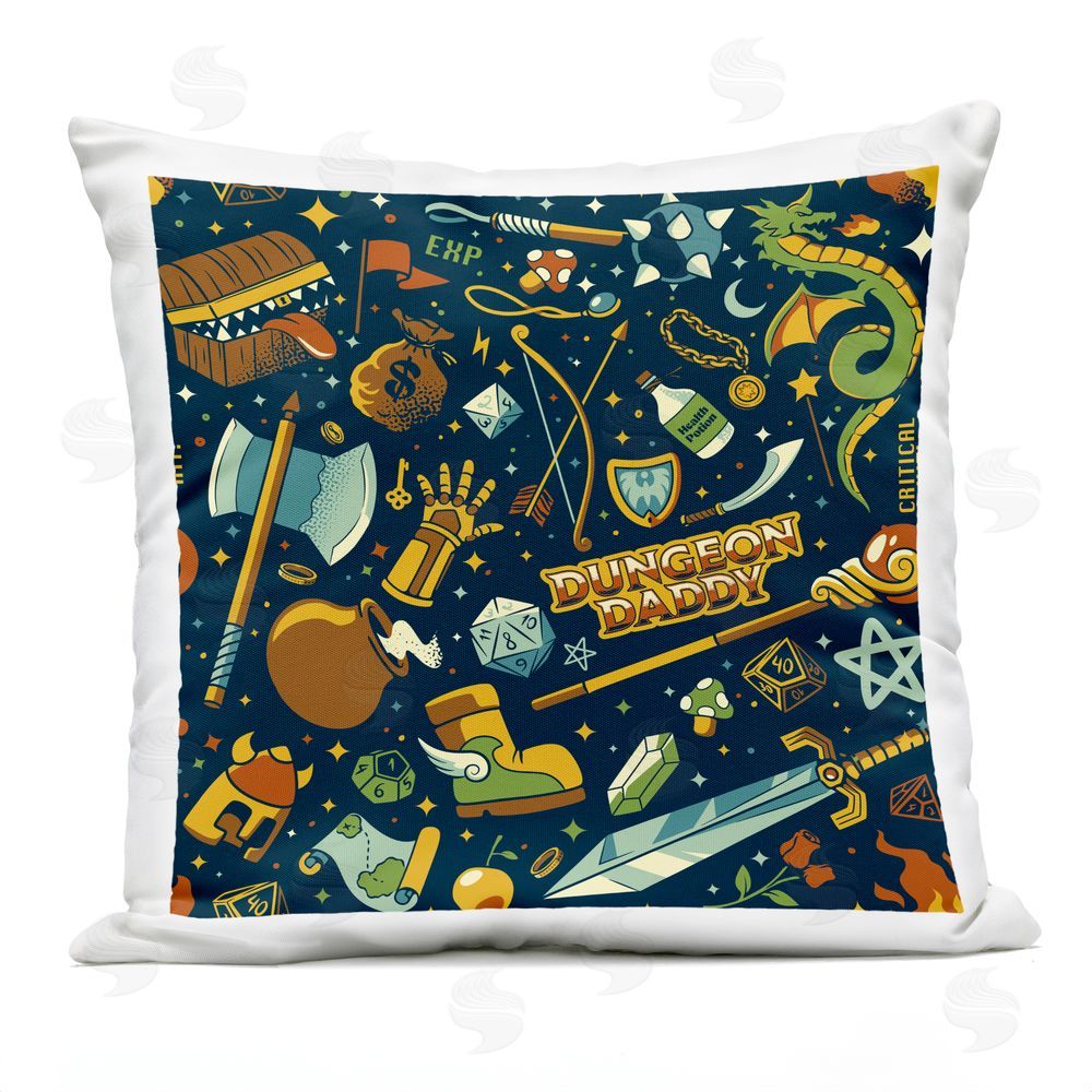 Tobe Fonseca Board Game RPG Pattern Outdoor Quick-Dry Polyester Square Throw Pillow