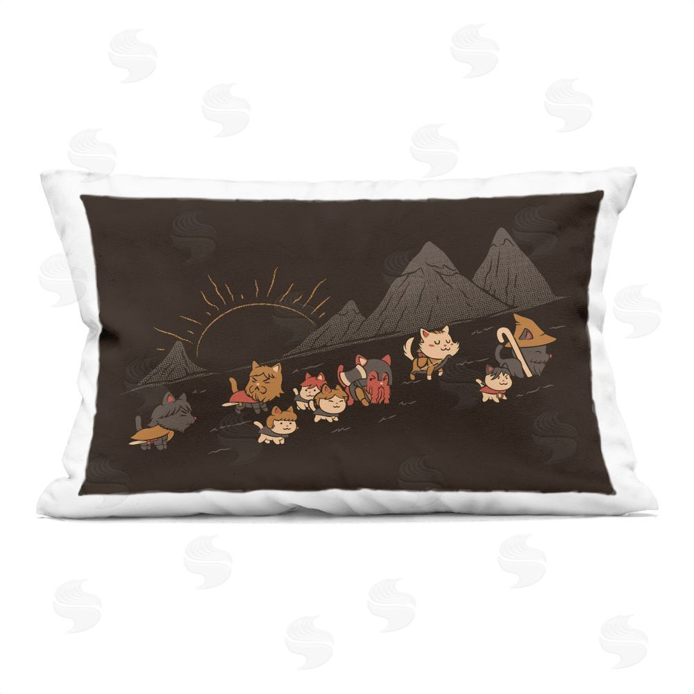 Tobe Fonseca Iconic Furrowship Of Ring Cats Indoor Plush Polyester Lumbar Pillow