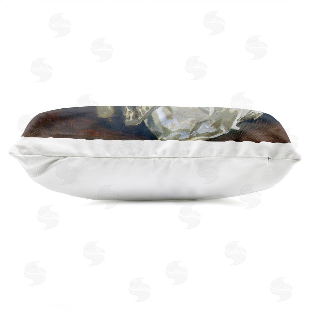Lil' Rue Restful Woman Classic Outdoor Quick-Dry Polyester Lumbar Pillow Zipper Detail