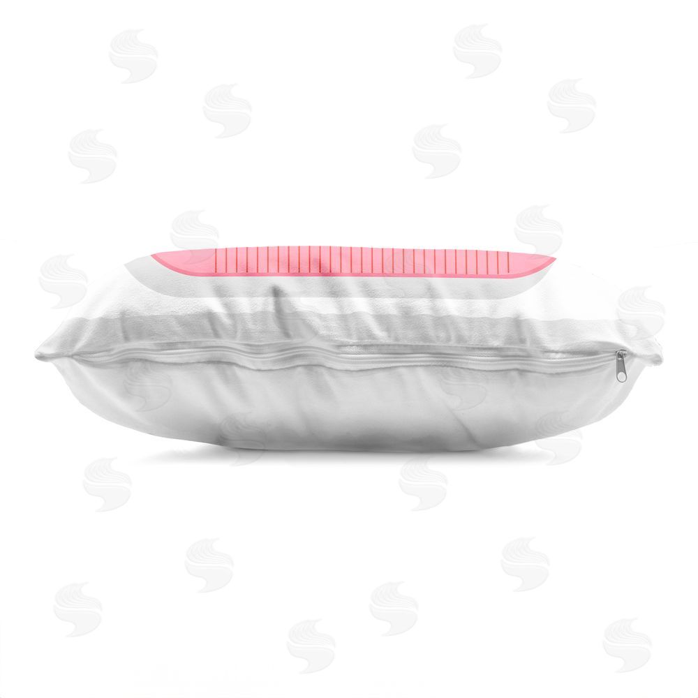 Creative Studio Retro Can of Sardines Printed Lumbar Throw Pillow Side View with Zipper Detail