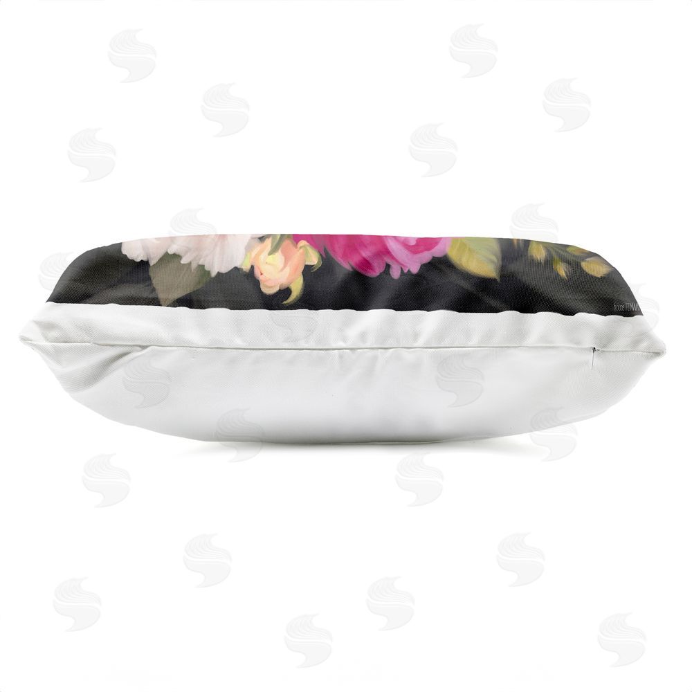House Fenway Never Stop Growing Blooms Outdoor Quick-Dry Polyester Lumbar Pillow Zipper Detail