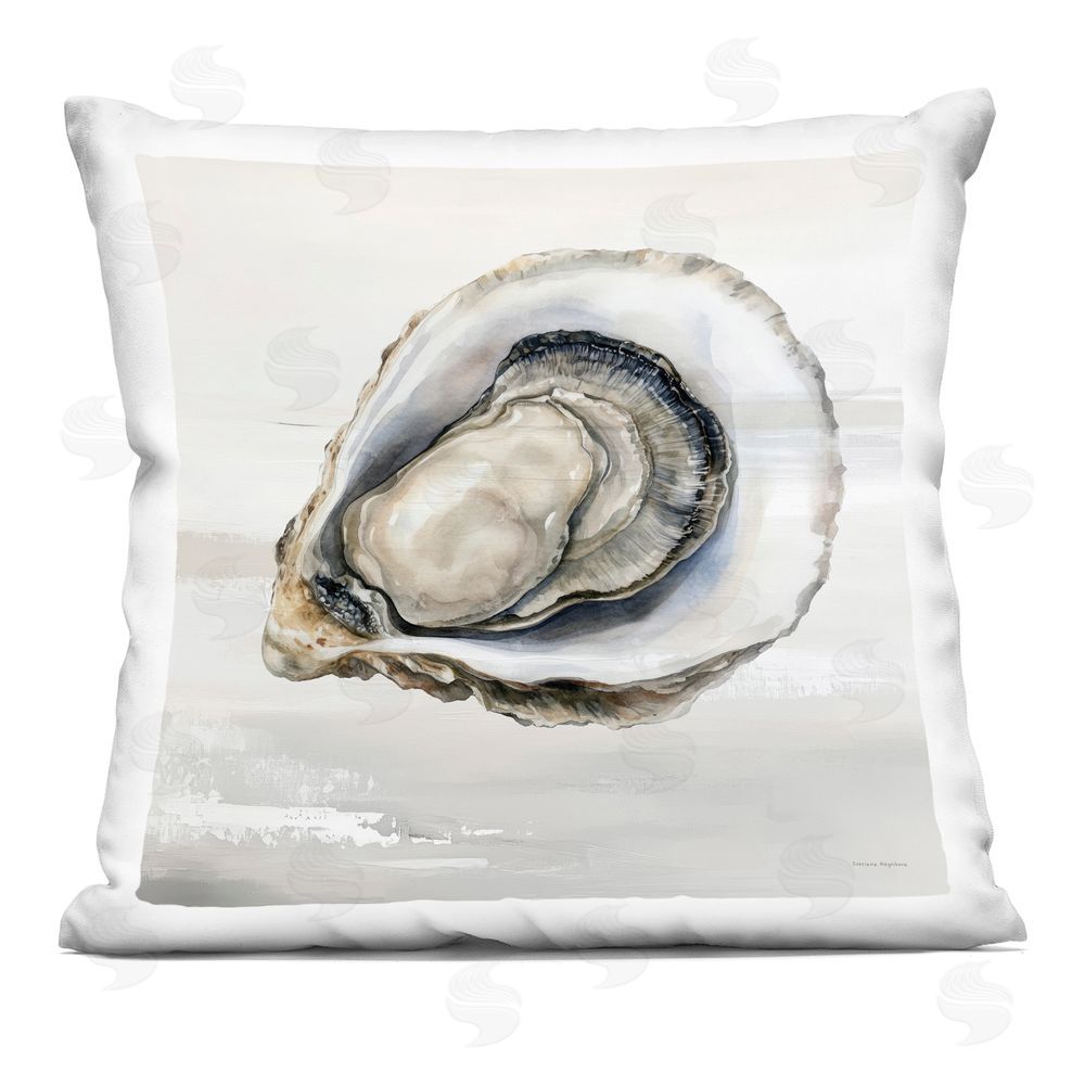 Svetlana Aleynikova Lonely Oyster Shell Indoor Plush Polyester Square Throw Pillow