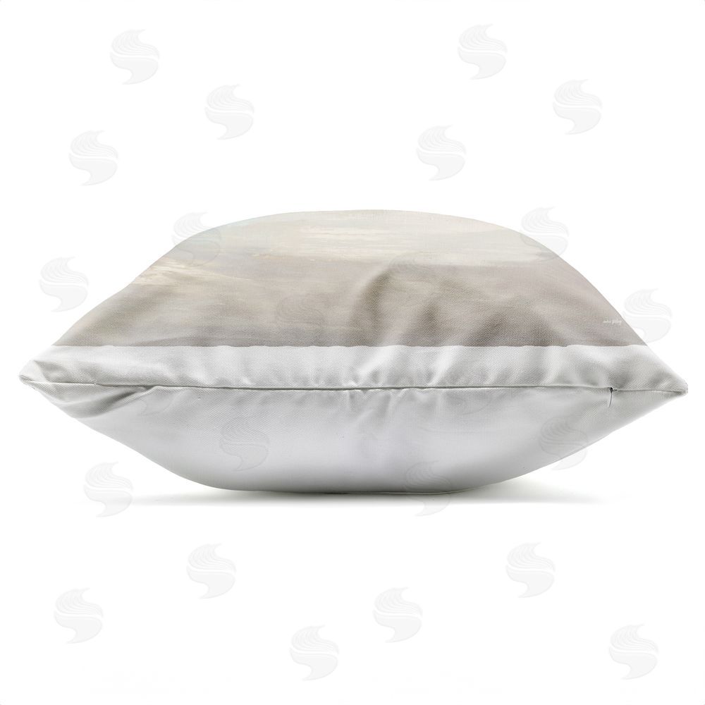Amber Sterling The Quiet Edge Outdoor Quick-Dry Polyester Square Throw Pillow Zipper Detail
