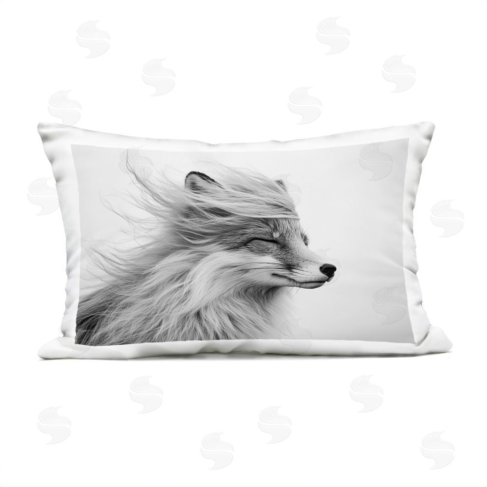 Tina LeCour Easy Breezy Fox Lumbar Outdoor Quick-Dry Polyester Throw Pillow
