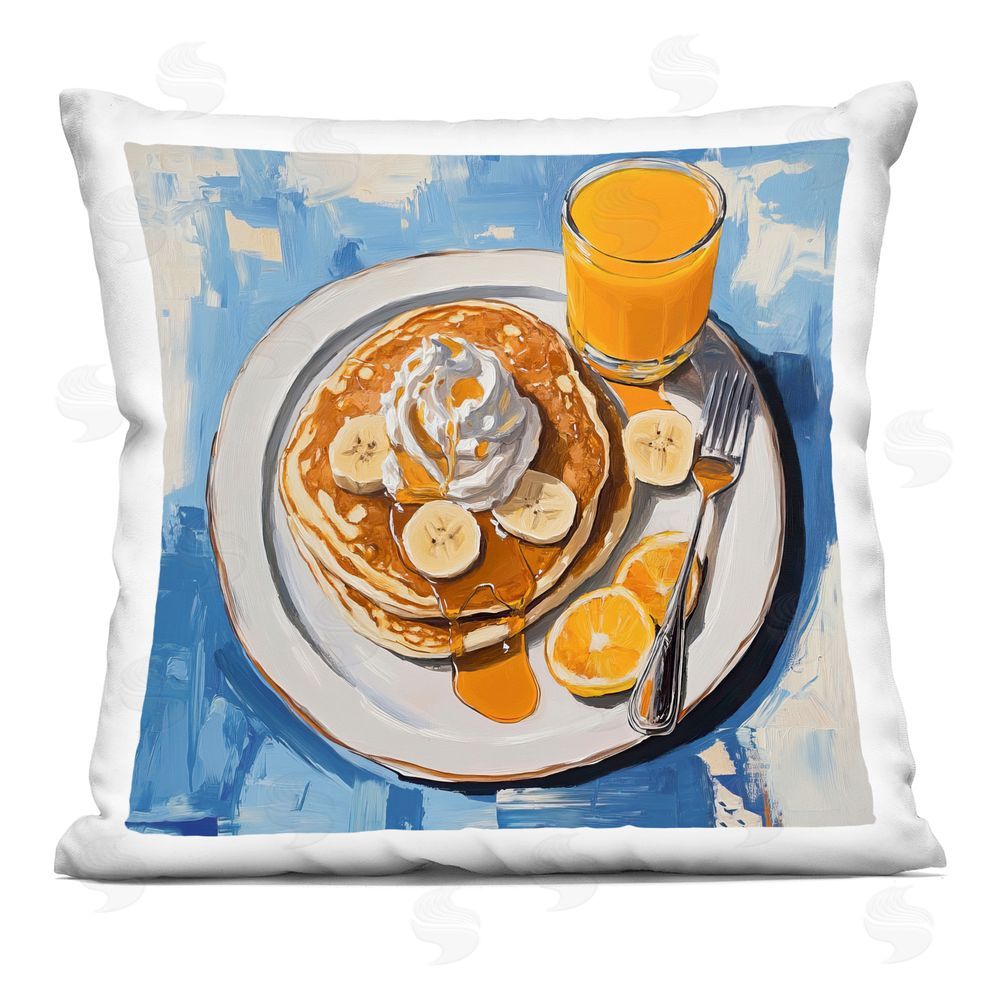 Tina LeCour Banana Bliss Sunshine Square Plush Polyester Throw Pillow