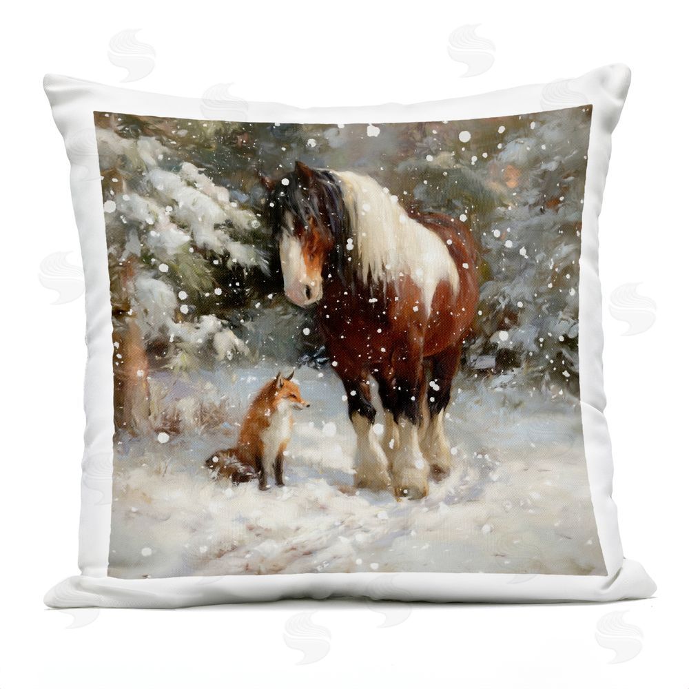Tina LeCour The Horse & The Fox Square Outdoor Quick-Dry Polyester Throw Pillow