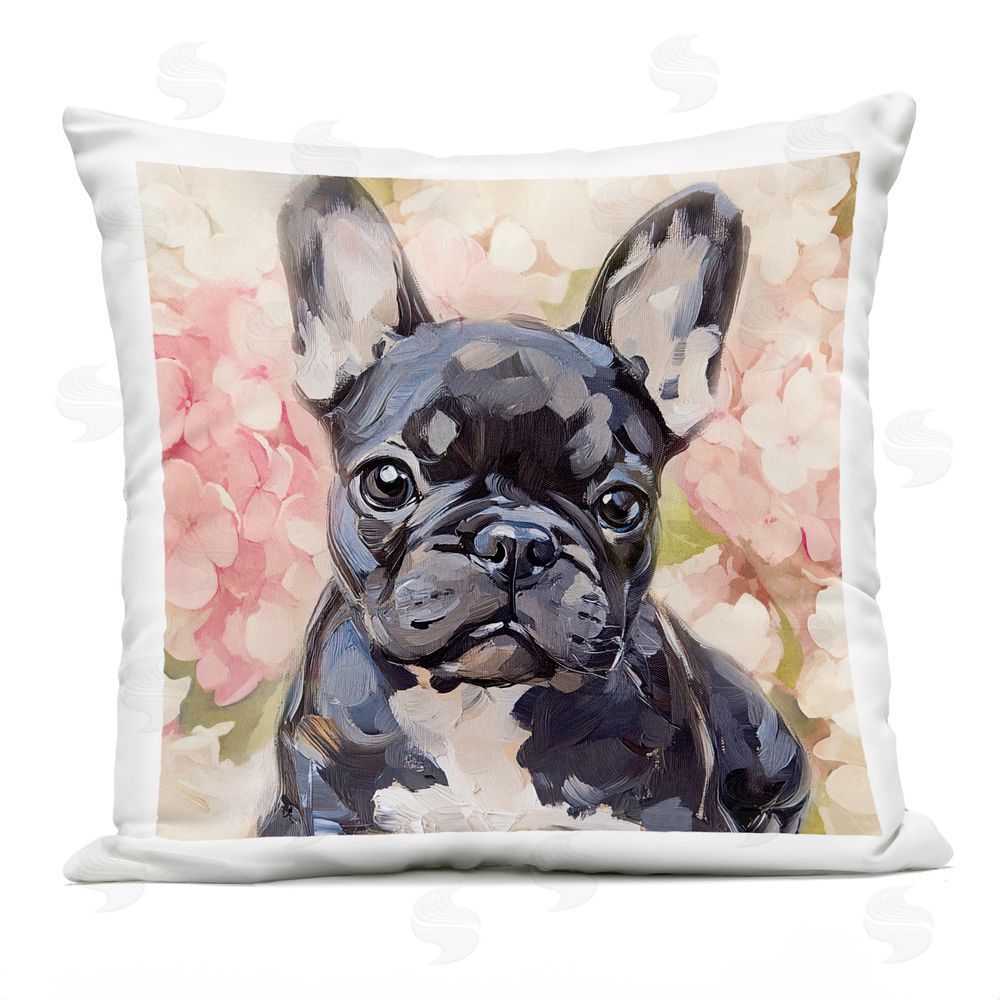 Tina LeCour Sweetest Little Bulldog Square Outdoor Quick-Dry Polyester Throw Pillow