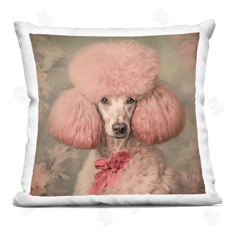 Tina LeCour Miss Baroness Blush Square Plush Polyester Throw Pillow