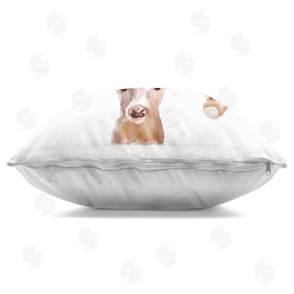 Ali Lynne Baby Girl Deer Antlers Indoor Plush Polyester Square Throw Pillow Zipper Detail